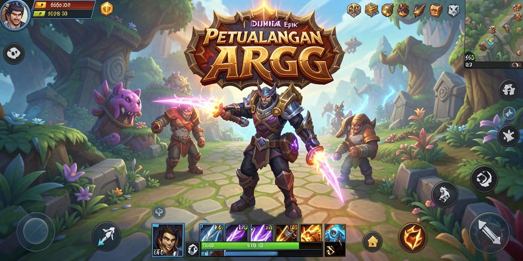 Tangkapan layar utama 66D menampilkan aksi seru dalam gameplay ARPG.