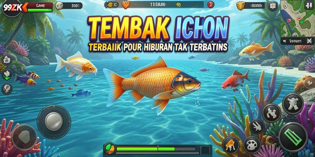 Gameplay seru Tembak Ikan di 99ZK dengan grafis yang menarik.