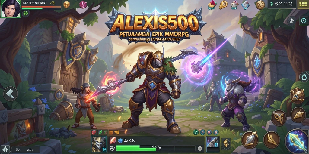 Screenshot ALEXIS500 menampilkan aksi seru dalam dunia MMORPG.