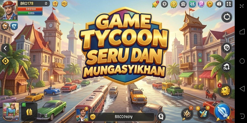 Tampilan gameplay BRO178 yang menarik dalam mengelola bisnis.