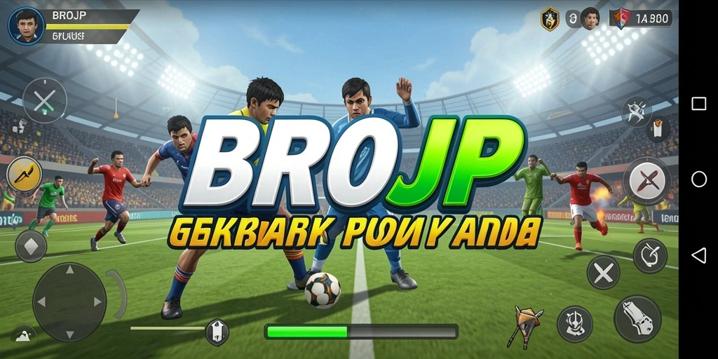 Screenshot BROJP menampilkan aksi seru dalam gameplay olahraga.