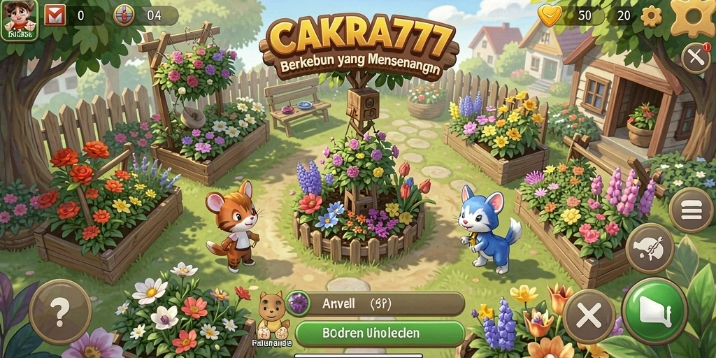 Tampilan gameplay CAKRA777 yang seru dan interaktif dalam bertani.