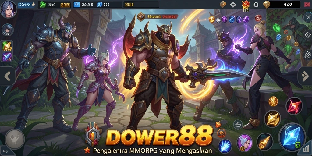 Screenshot gameplay DOWER88 menampilkan petualangan epik dalam dunia MMORPG.