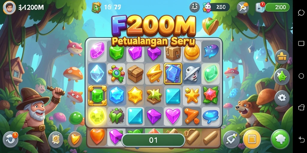 Tampilan gameplay F200M yang menantang dan menarik.