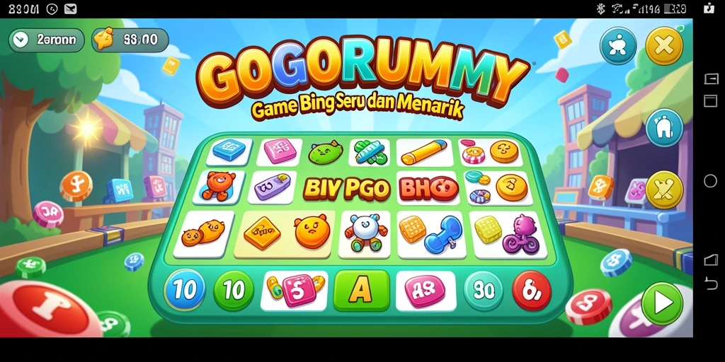 Gameplay seru Bingo di GOGORUMMY dengan tampilan menarik.
