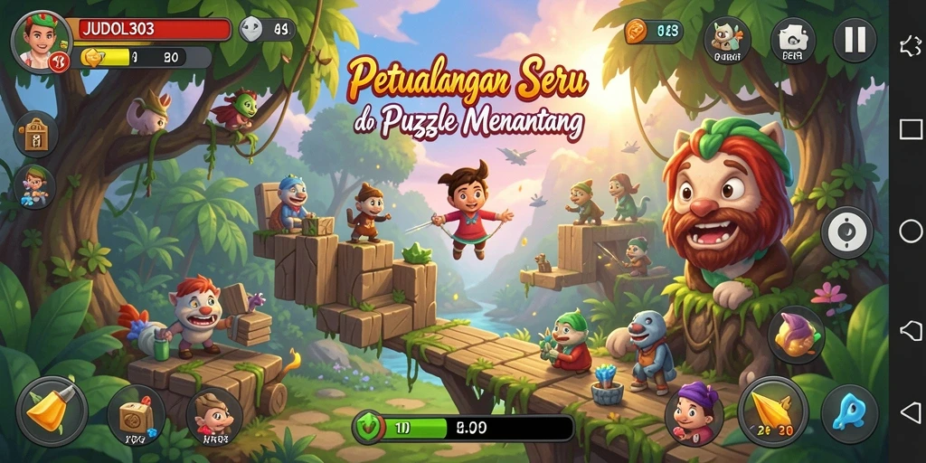 Tampilan gameplay seru dalam JUDOL303 dengan teka-teki yang menantang.