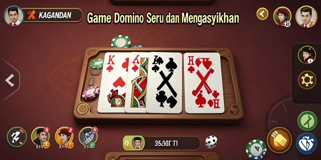 Screenshot gameplay KAGANDAN yang menampilkan keseruan bermain domino.