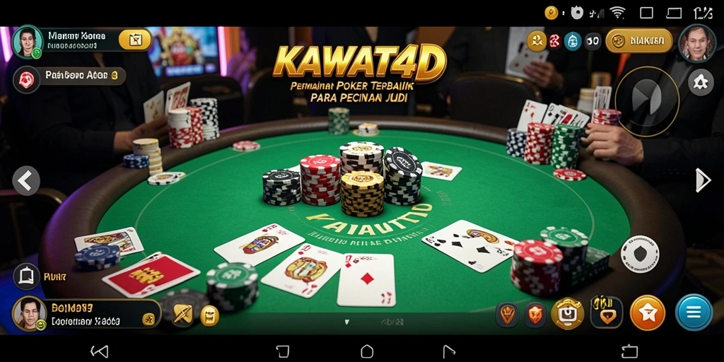 Tampilan gameplay Poker di KAWAT4D yang seru dan menarik.