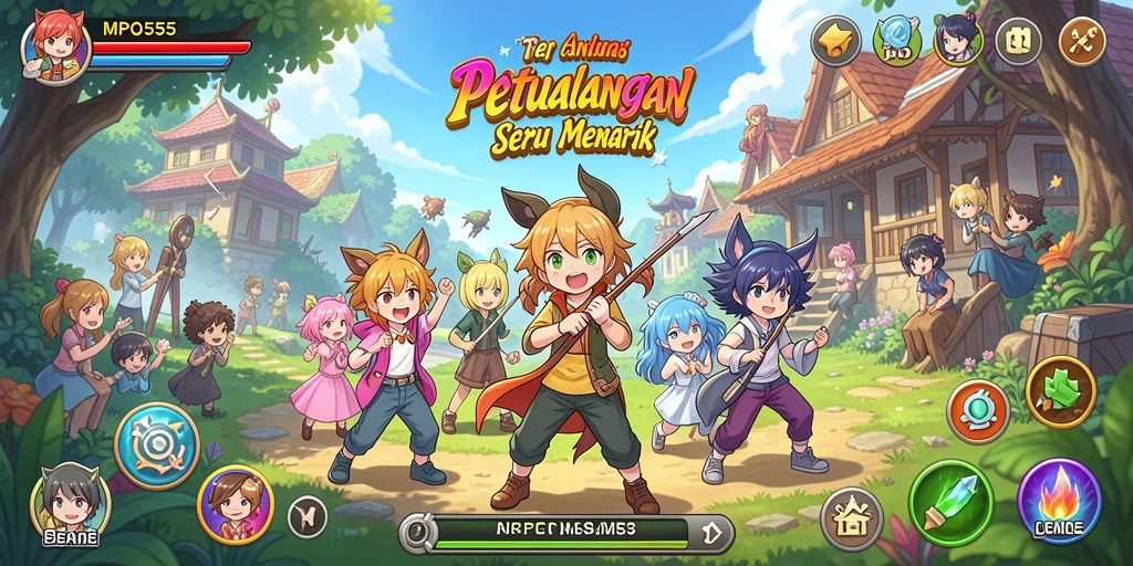 Tampilan gameplay MPO555 dengan karakter Anime yang mengesankan.
