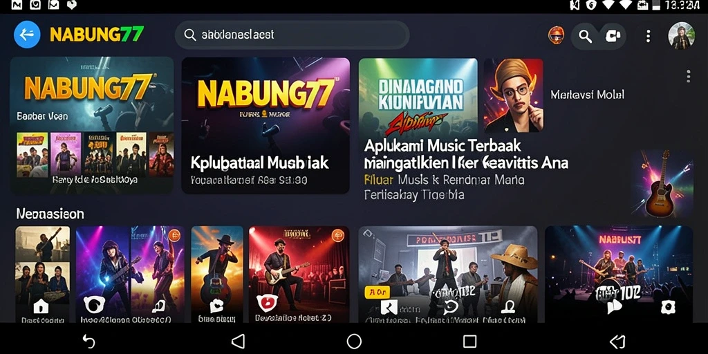 Screenshot utama NABUNG77 menampilkan gameplay musik yang menyenangkan.