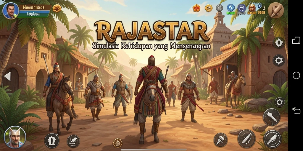 Screenshot utama RAJASTAR menampilkan gameplay menarik dan kreatif.