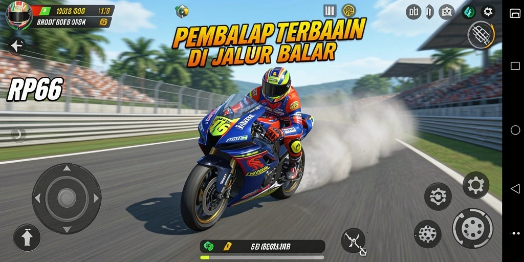 Tampilan menarik dari balapan seru di RP66.