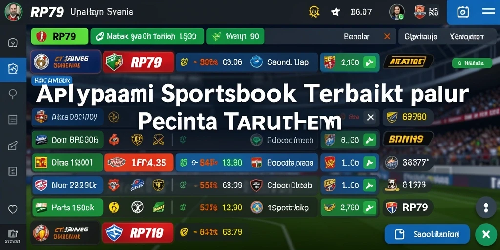 Tangkapan layar gameplay RP79 menampilkan taruhan langsung dan berbagai opsi olahraga.
