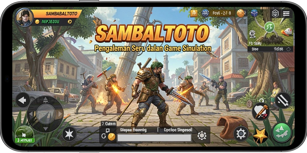 Screenshot gameplay SAMBALTOTO menunjukkan aksi mendebarkan dalam Simulation.