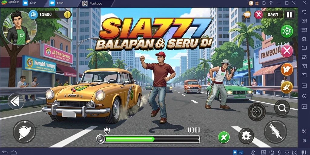 Gameplay SIA777 dengan balapan antar mobil yang menegangkan.