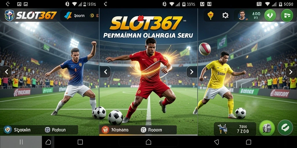 Screenshot gameplay SLOT367 yang menampilkan aksi seru di arena olahraga.