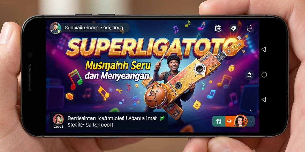 Screenshot dari gameplay SUPERLIGATOTO yang penuh energi dan warna.