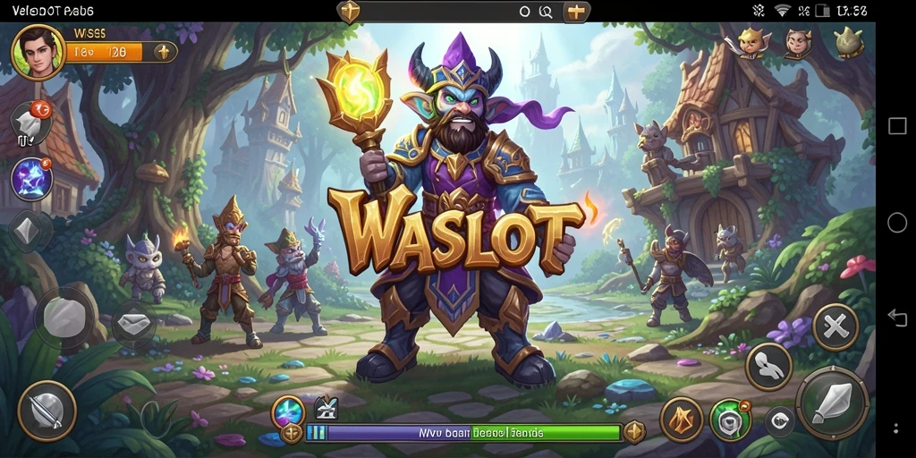 Tampilan gameplay WASLOT menampilkan aksi mendebarkan dan eksplorasi dunia fantasi.
