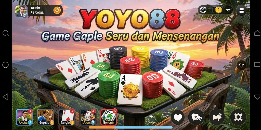 Screenshot gameplay Gaple YOYO88 yang menarik.