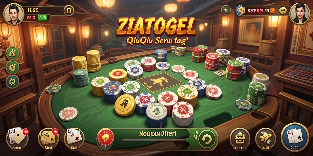 Gameplay seru ZIATOGEL dalam aksi QiuQiu.